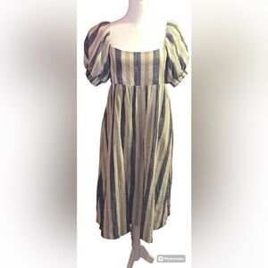 Alice + Olivia Linen Blend Midi Dress